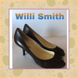 Willi Smith Brown Leather Pumps Heels 6 6M